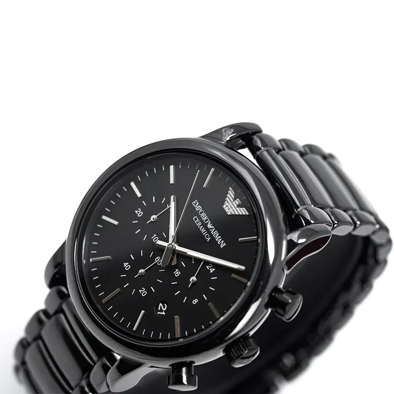 Emporio Armani Luigi Chronograph Black Dial Men's Watch- AR1507